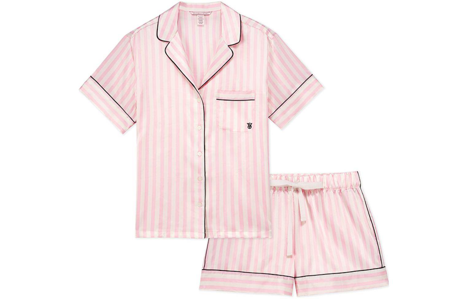 Пижамный комплект женский Victoria's Secret Striped Top and Shorts - Boxette Shop